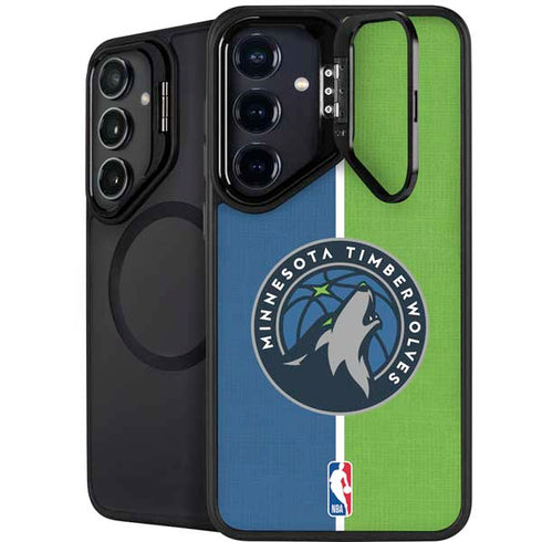 NBA Minnesota Timberwolves Canvas Galaxy S24 FE Kickstand Case